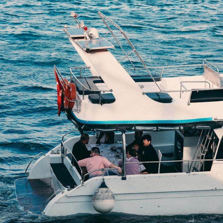 Group festivities on board